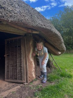 Sunny afternoon exploring an Iron age roundhouse and the great outdoors. You’ll never believe what we found in our archeological dig… 🪏😮